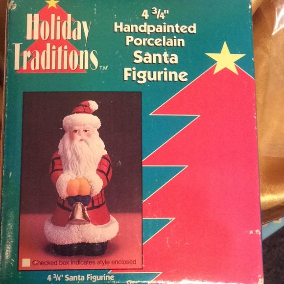 Hand painted Porcelain Santa Figurine, 4 3/4”, NWT - Picture 6 of 6